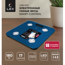 Весы напольные умные  LXBS 9012 ( синие)